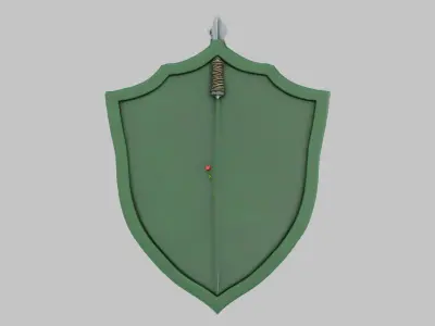 Stylized Shield Emblem Low-poly 3D model