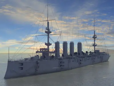 HMS Powerful Class 3D model