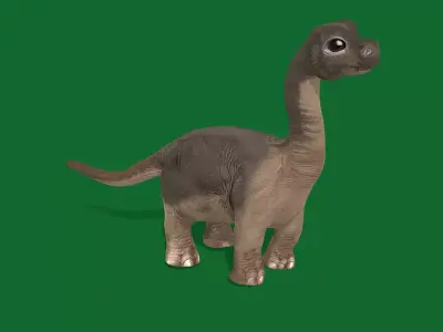 Brachiosaurus Baby Dinosaur Free low-poly 3D model