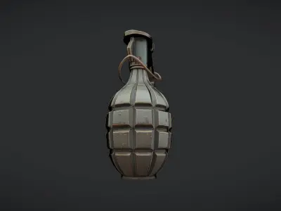 military hand grenade 3D model 3