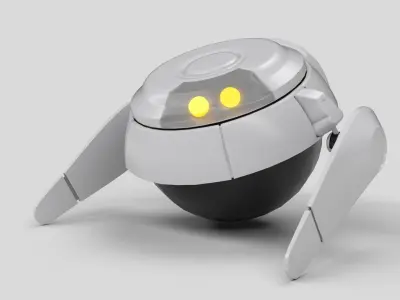  Sci-fi ship Low-poly 3D model