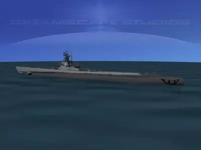 Balao Class Submarine USS Archerfish SS311 3D model