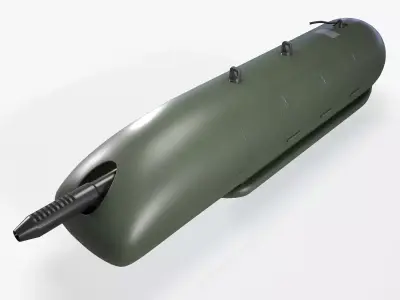  FN Herstal HMP400LC Machine Gun Pod Low-poly 3D model