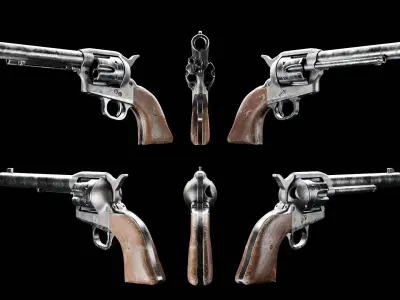 Colt Single Action Army 45 Revolver Free 3D model