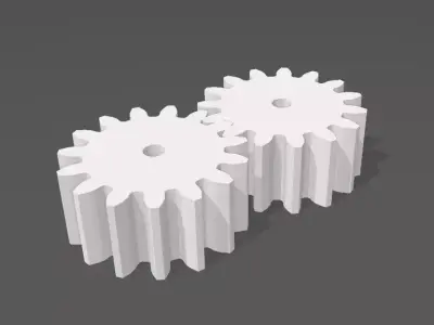 4M T15 TOOTH SPUR GEAR 30MM THICKNESS 3D print model