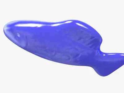 3D Swedish Fish Blue 3D model