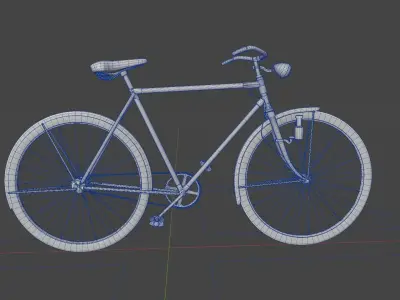 Vintage Bicycle Rigged 3D model