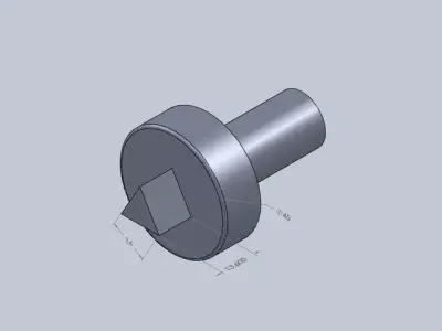 straight triangular tool Free 3D model