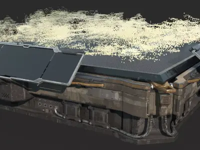 Future Sci-Fi Holographic Computer Map 3D model
