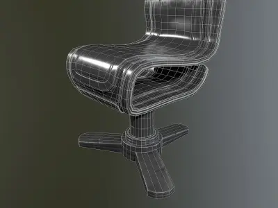 Sci-Fi futuristic Chair type 1 Low-poly 3D model