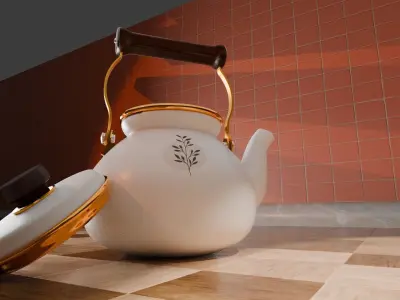 3D teapot model Free 3D model