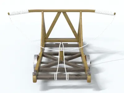 laos Game Medieval Catapult 3D model