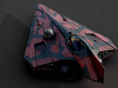 Star Wars Jedi Starfighter - Maul s Revenge Low-poly 3D model