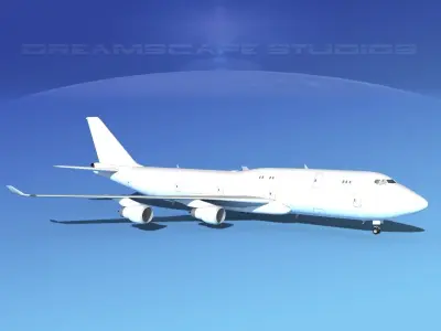 Boeing 747-8 Freighter Unmarked 3D model