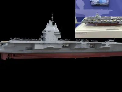 French PANG aircraft carrier PANG porte-avions 3D model
