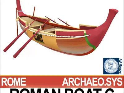 Ancient Roman Boat C 3D model