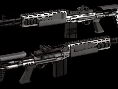 AAA MK14 Game Ready PBR Low-poly 3D model