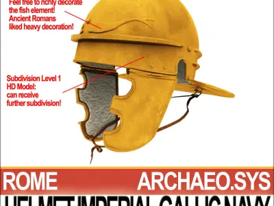 Roman Helmet Imperial Gallic Navy 3D model
