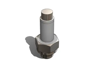 Conexao Reta Rosca Straight Thread Connection G M5 Micro 3D model