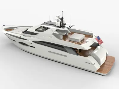 80 Foot Pilothouse Motor Yacht 3D model
