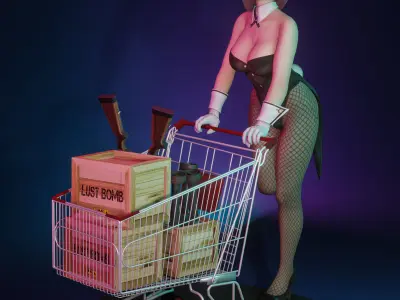 The Shopping Rabbit Free 3D model