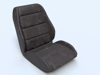 Leather Car Seat Low-poly 3D model
