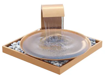 Decorative metal garden fountain 3D model