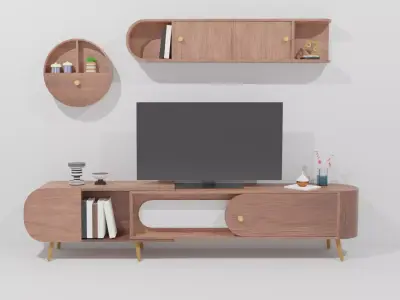 Furniture and TV 3D model