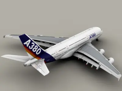 Airbus A380 Old House Colors 3D model