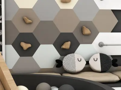 toys and furniture set  Low-poly 3D model