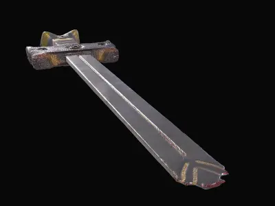 Cow handle sword By PBR Texture 4k Png 3D model