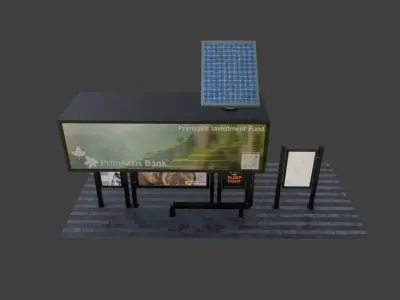 Bus Station Free 3D model