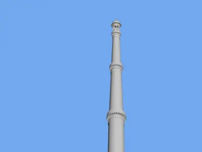 Interesting tower - taj mahal piller - 3d model 3D model