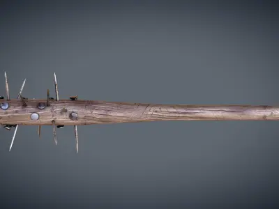 Spiked Baseball Bat Low-poly 3D model