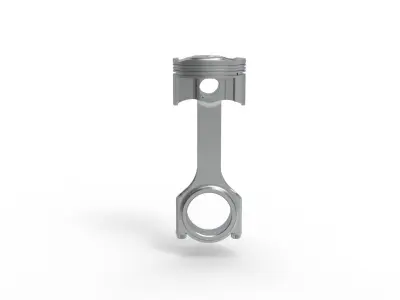 piston and connecting rod 3D model