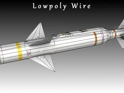 Sea Skua Anti-Ship Missile Low-poly 3D model