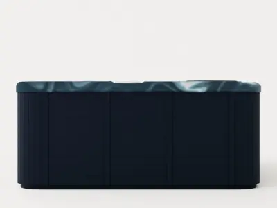 Jupiter Premium Dark Spabad 94 Jets 5 People Incl Lid Low-poly 3D model