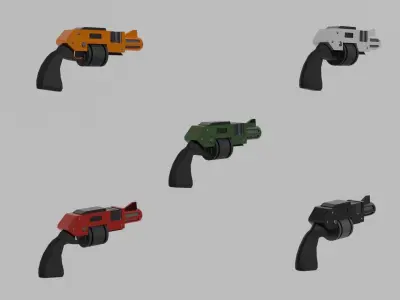 Warhammer 40k Mezoa-Pattern Autopistol Low-poly 3D model
