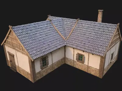 Medieval House 1 Cottage Low-poly 3D model
