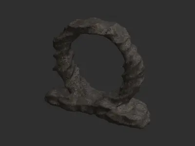 Stone Portal 1 - Base Free low-poly 3D model
