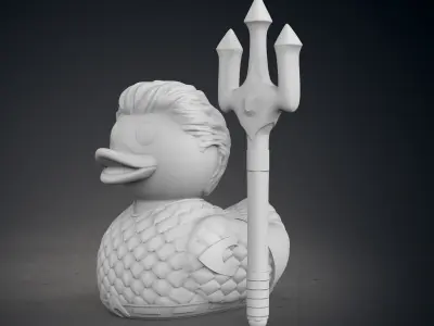Cute Aquaman Rubber Duck 3D print model