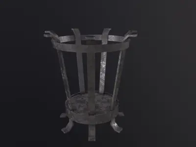 Medieval Brazier3D Model Low-poly 3D model