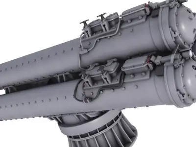 Mk-32 Surface Vessel Torpedo Tubes 3D model