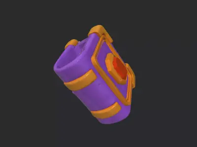 Red Magic Stone Book 3D Model Low Poly PBR Textured Low-poly 3D model