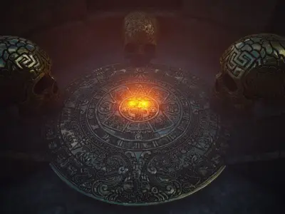 Lost Temple of the Aztecs Low-poly 3D model