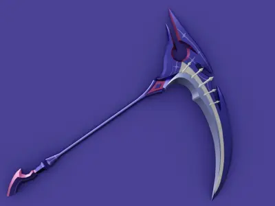 Coolest Scythe Ever For real Low-poly 3D model
