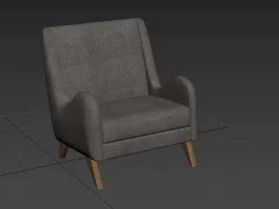 Tusk Occasional Chair with Armrest replicated Free low-poly 3D model