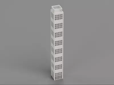 Paper Skyscraper V1 Low-poly 3D model