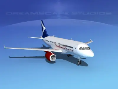 Airbus A319 Scotland Charter 3D model