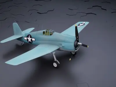 Grumman F6F Hellcat - Highpoly I Multiple Livery 3D model